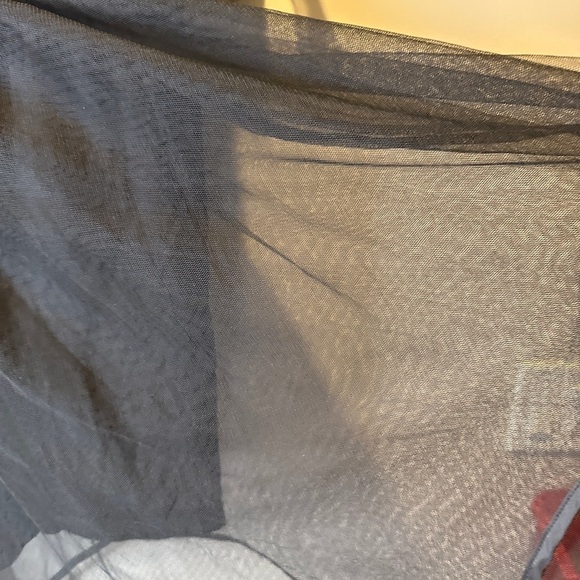 HSTYLE | Black Short Sleeve Layered Tulle Dress - Picture 6 of 10